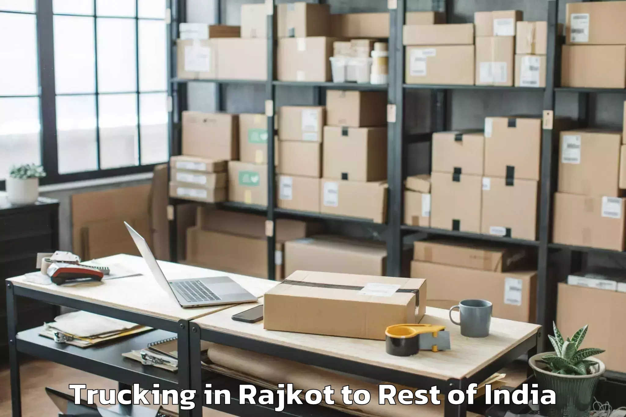 Book Rajkot to Nafra Trucking Online